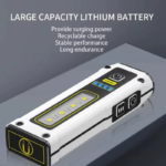 NEW Design Super Bright LED Source Work Lamp with Magnet Alarm SOS Key Chain Power Bank Waterproof Emergency Flashlight - Image 2