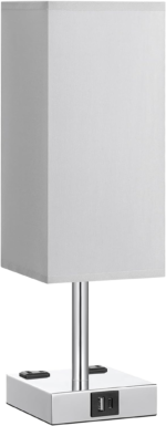 【Upgraded】Bedside Table Lamp Touch Control, with USB C+A Charging Ports & Dual AC Outlets, 3-Way Nightstand Lamp for Bedroom with Lampshade Living Room Office(Led Dimmable Bulb Included) - Image 7