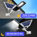 200W Powerful Solar Light Outdoor Solar Street Light 6000Mah Waterproof Automatic Dusk to Dawn Street Light for Garage Garden - Image 3