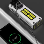 NEW Design Super Bright LED Source Work Lamp with Magnet Alarm SOS Key Chain Power Bank Waterproof Emergency Flashlight - Image 5