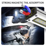 NEW Design Super Bright LED Source Work Lamp with Magnet Alarm SOS Key Chain Power Bank Waterproof Emergency Flashlight - Image 7